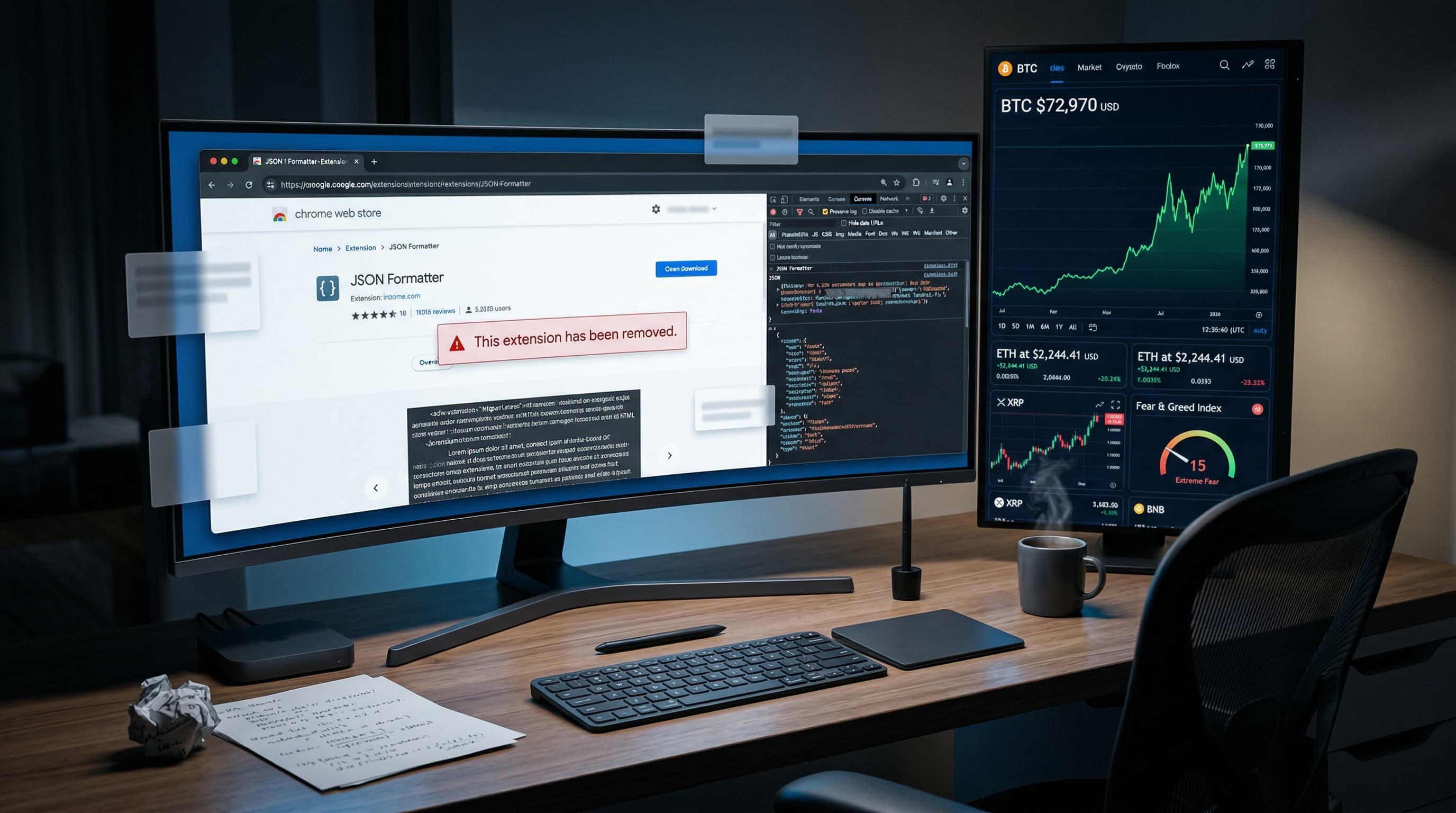 JSON Formatter Chrome Extension Suspended by Google Over Adware
