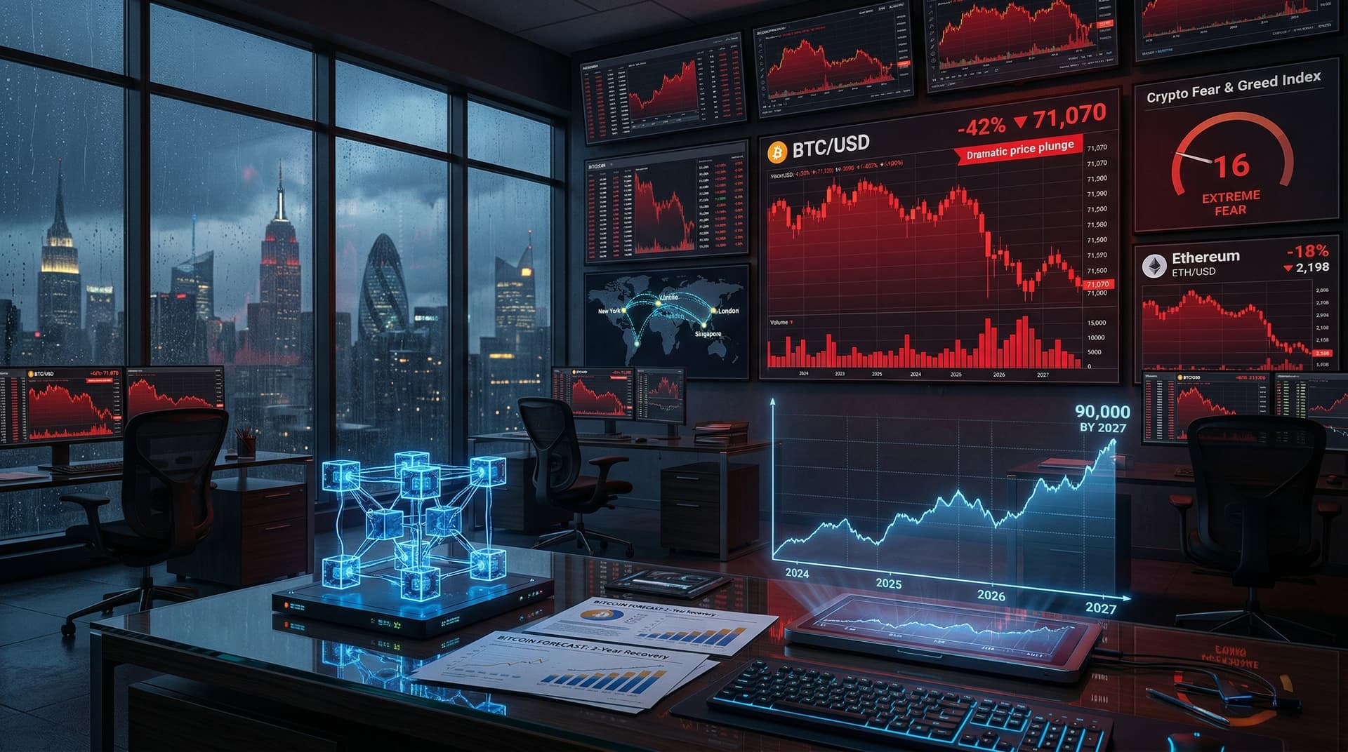 Bitcoin Forecast Predicts Slow Recovery After 42% Drop