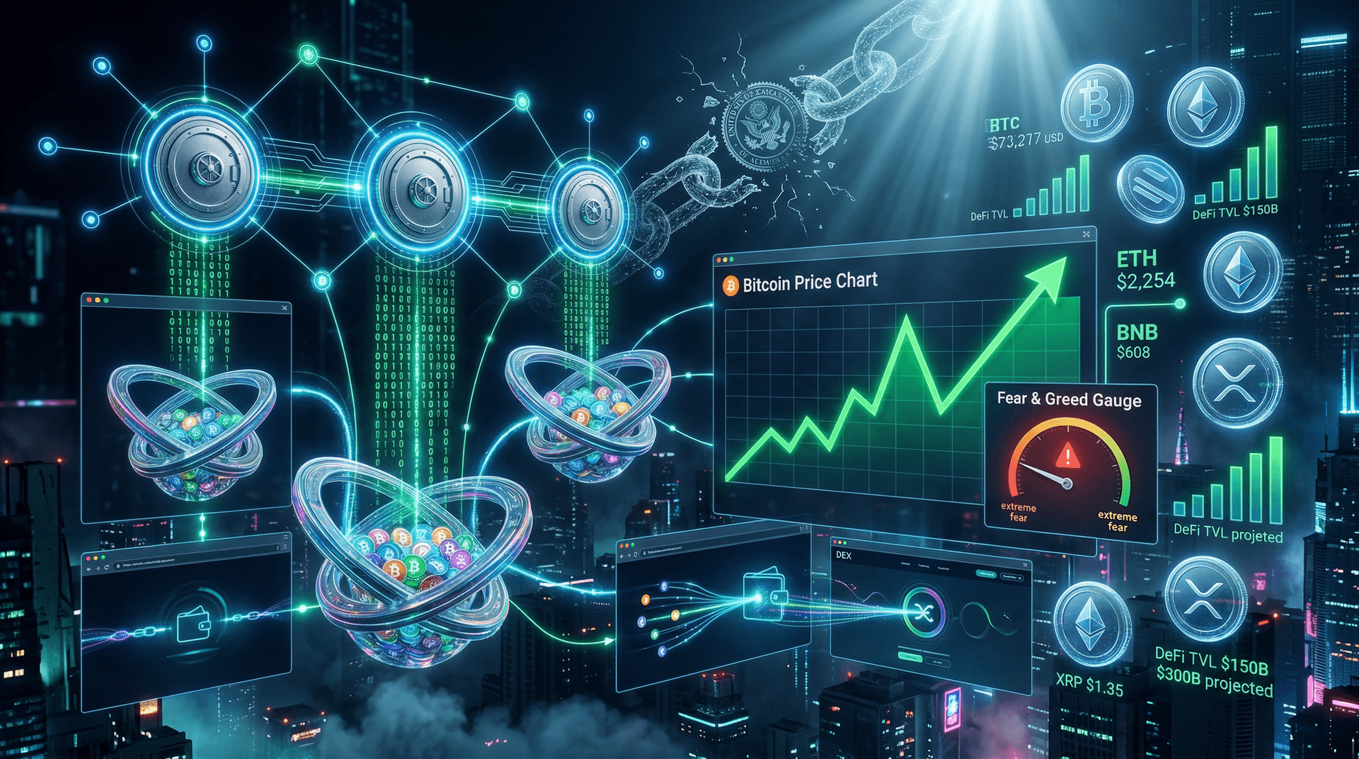 SEC Crypto Exemption Frees DeFi Interfaces: BTC Surges to $73K