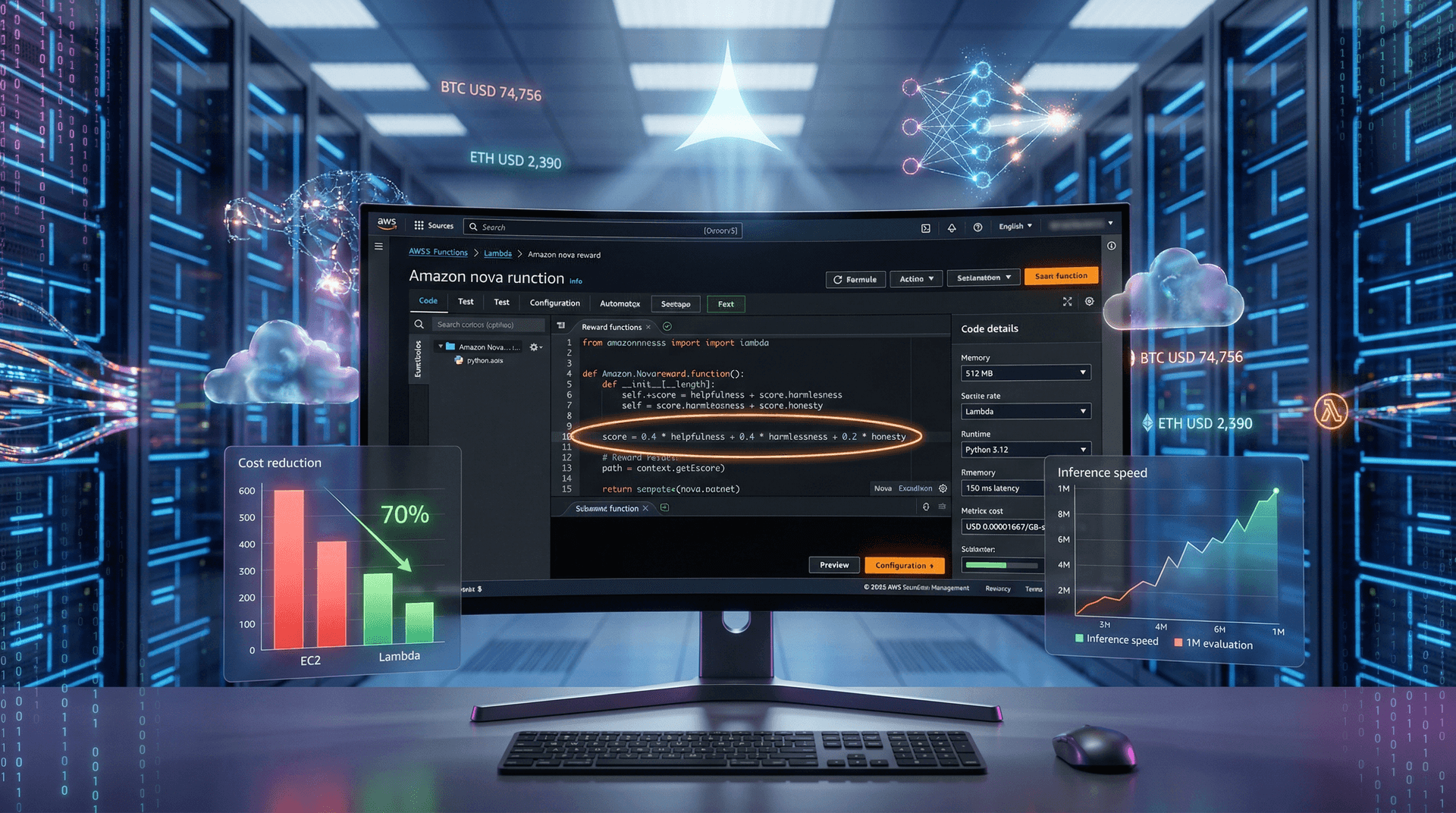 AWS Lambda Reward Functions Slash Amazon Nova Customization Costs by 70%