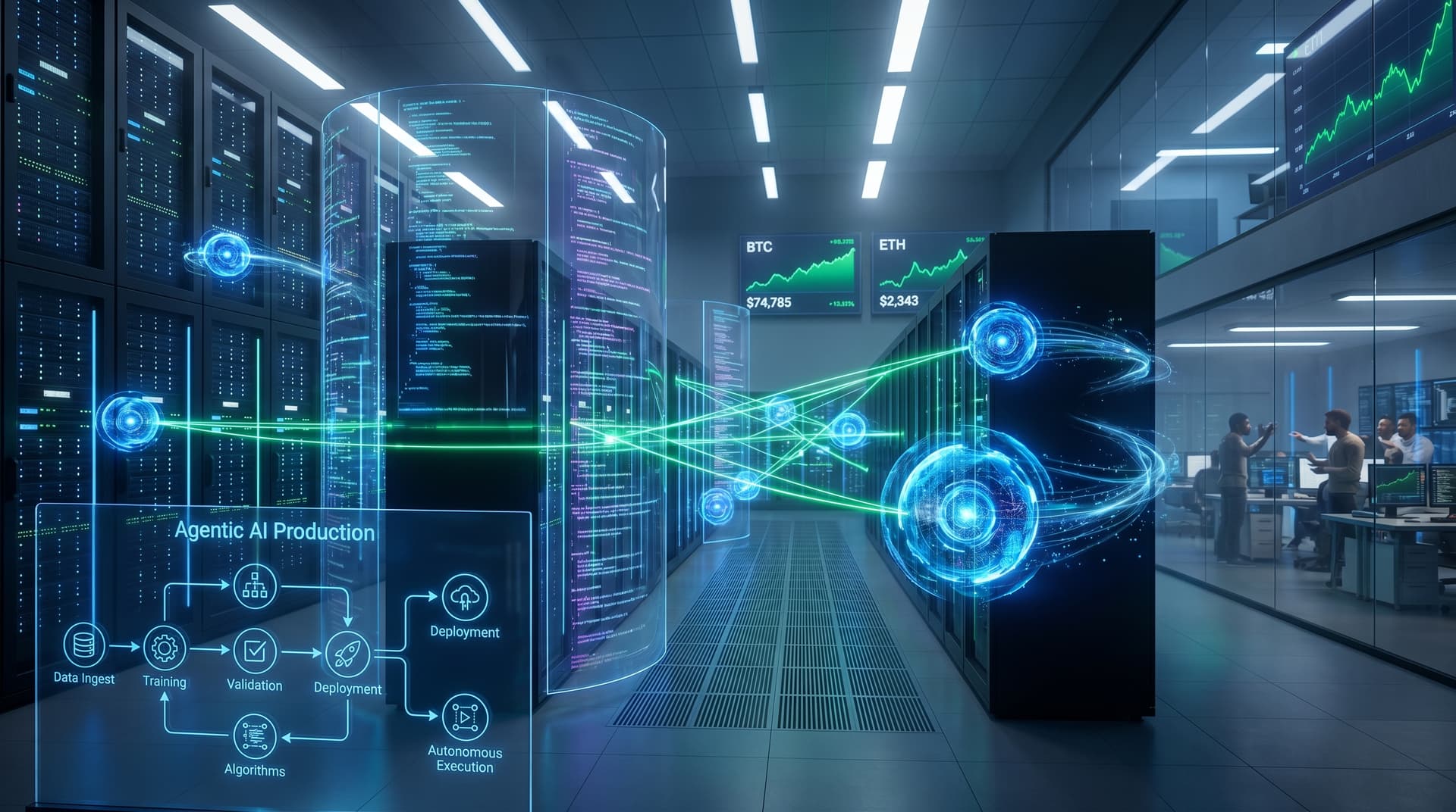 Agentic AI Production Accelerates: Bain Roadmap as Bitcoin Hits $74K