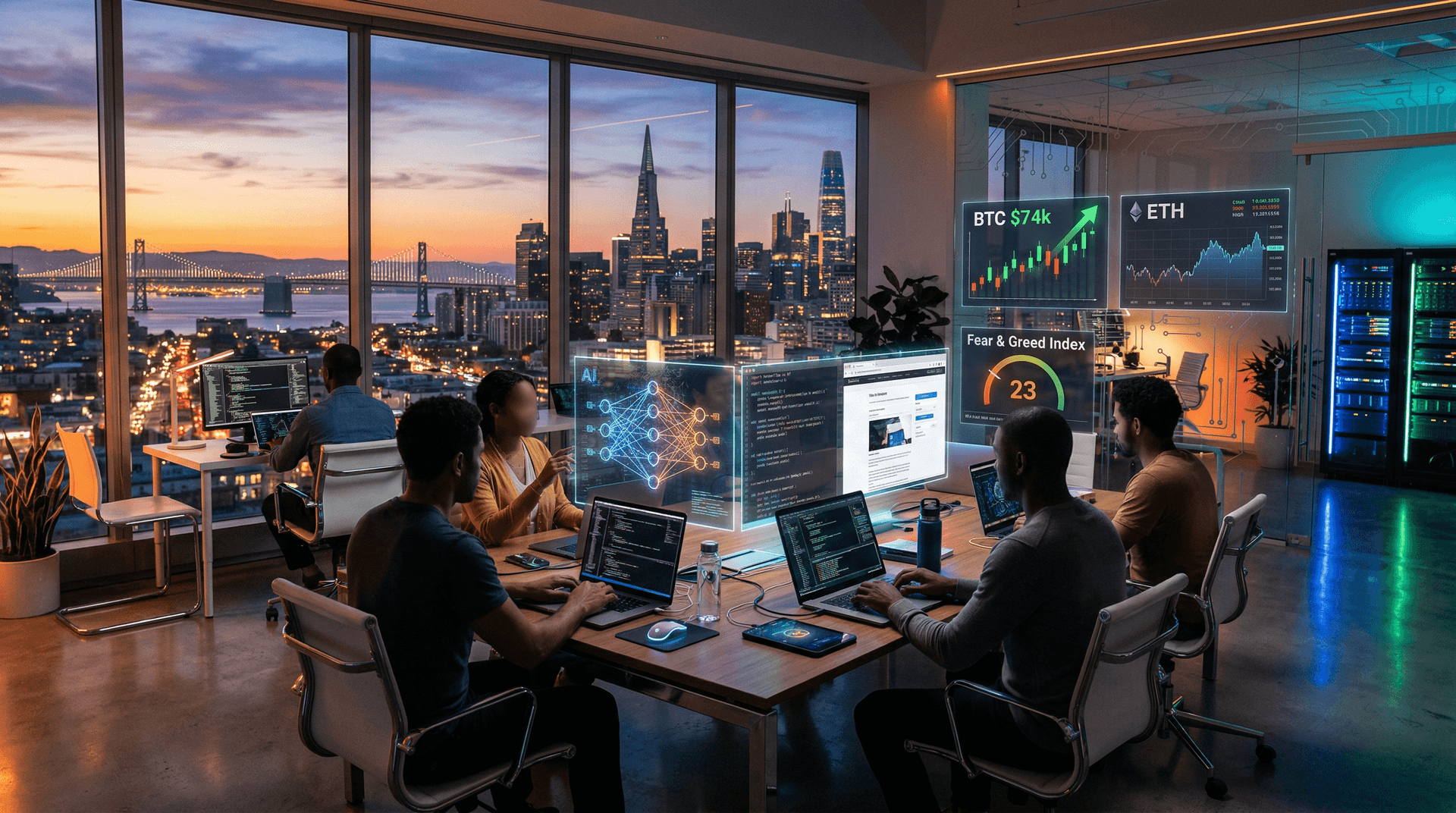 Adaptional Hiring Founding AI Engineers as Crypto Fear Hits 23, BTC $74K