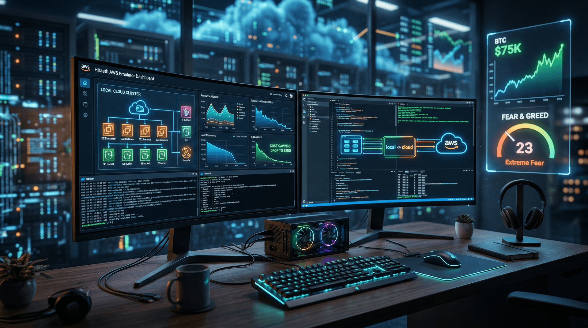 Hiraeth AWS Emulator Launches to Cut Cloud Costs as BTC Hits $75K