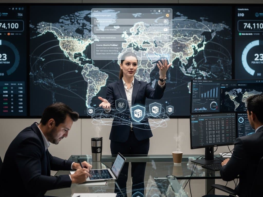 Digital art of Cloudflare email service interface with AI gadgets, edge network globe, and crypto market indicators in cyberpunk style